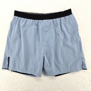 RHONE Mens Shorts Mako Tech Training Pocket Gym Size L G Blue
